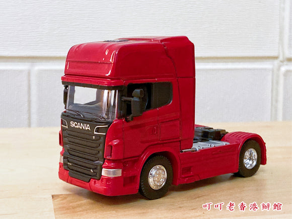 Red truck tractor model toy